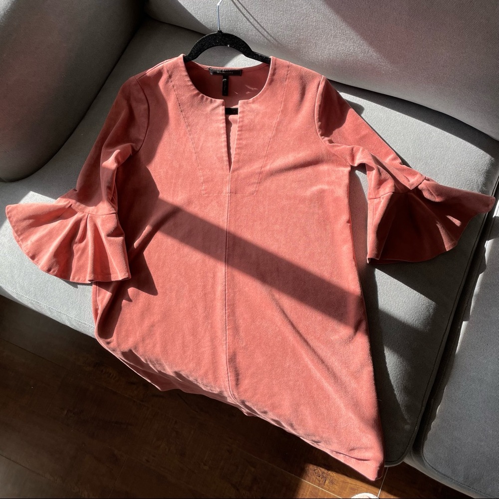 BCBGMAXAZRIA Faux Suede Mini Dress - Picture 1 of 8